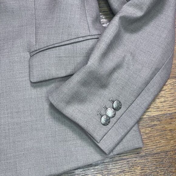 J. Crew Schoolboy Tan Blazer Jacket Wool Blend Womens Size 6 Gold Buttons Pocket - Picture 7 of 13